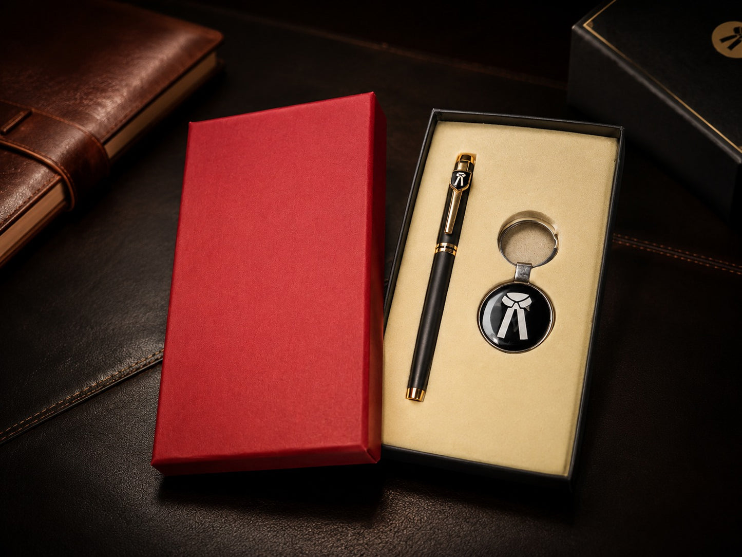 Premium Advocate Signature Pen Silver & Keychain