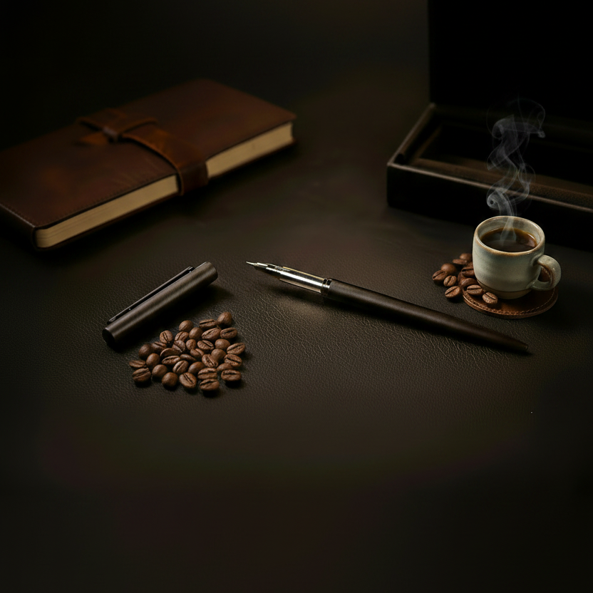 Luxury Coffee Flavoured Ultra Slim Metal Roller Pen