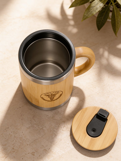 Premium Doctor Engraved Bamboo Mug