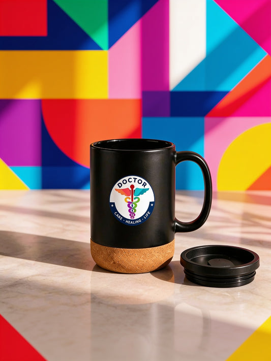 Premium  Doctor Matt Black Ceramic Mug