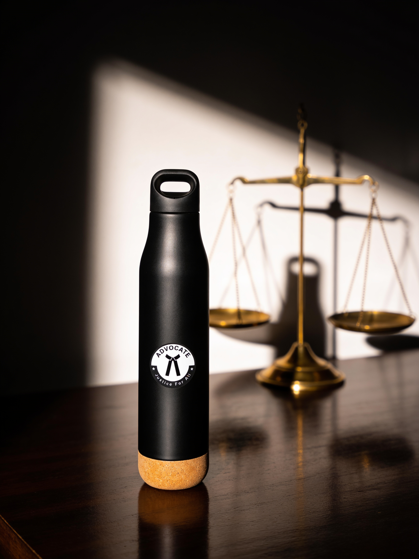 Premium  Advocate Matt Black Stainless Steel Bottle