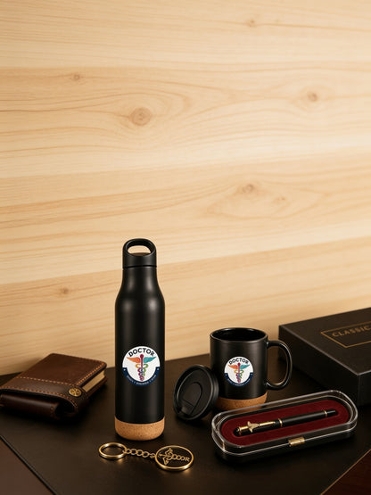 Premium Doctor Gift Set with Golden Keychain (Set of 4)