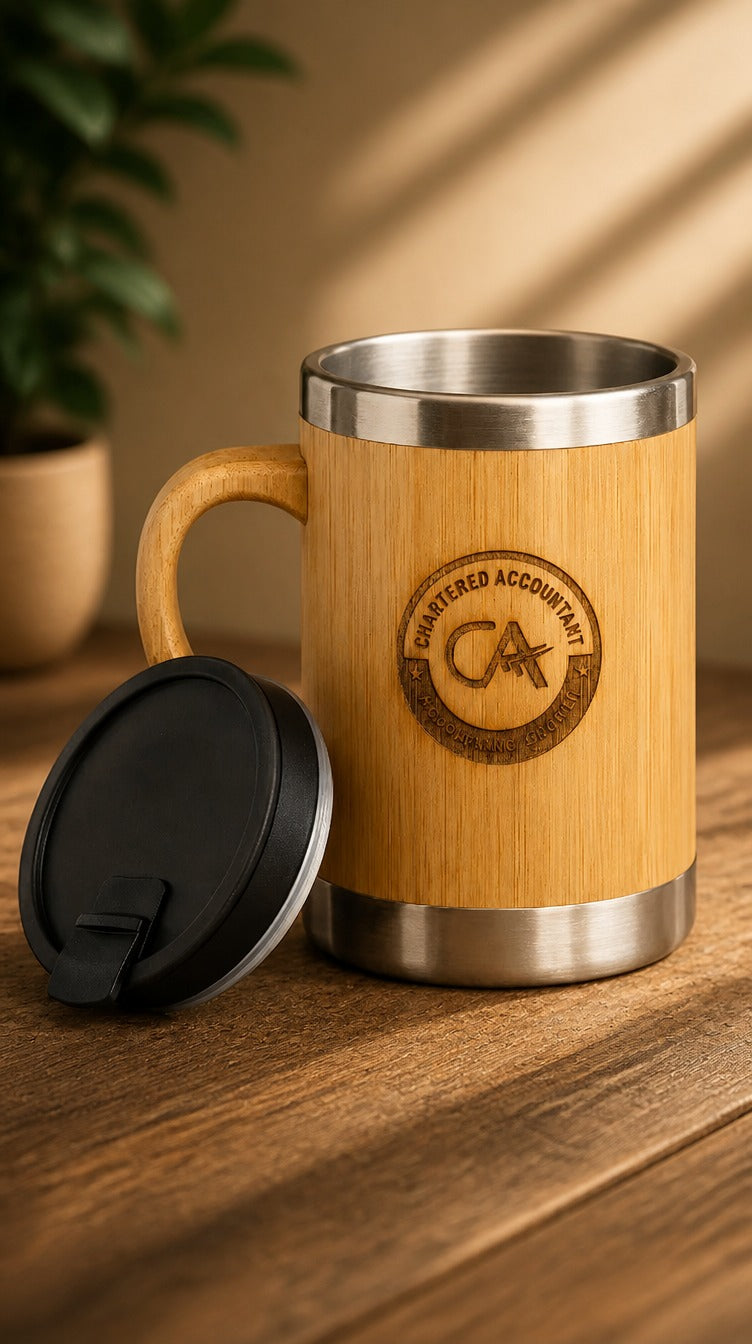 Premium Chartered Accountant Engraved Bamboo Mug