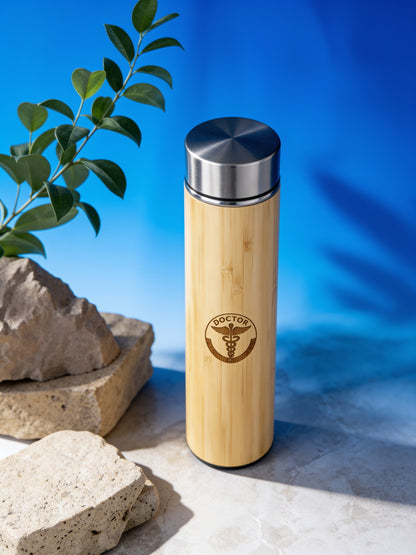 Premium  Doctor Engraved Bamboo Bottle