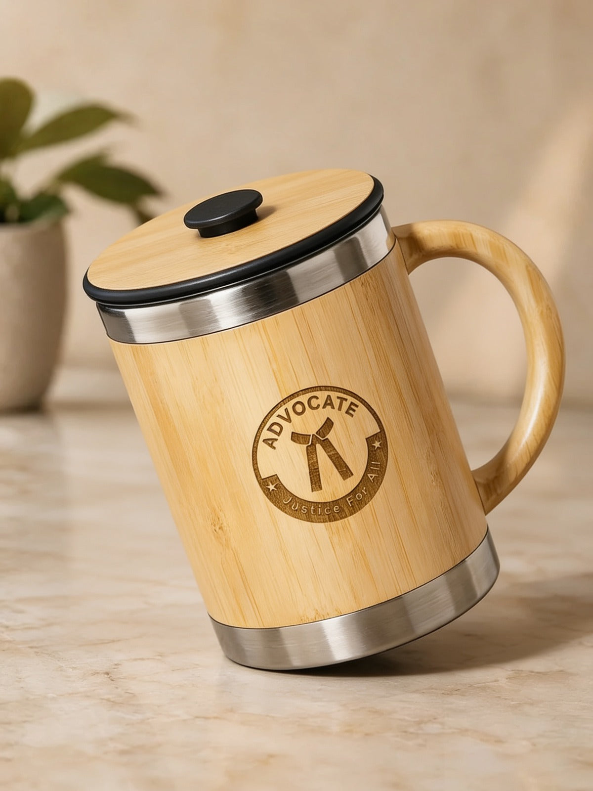 Premium Advocate Engraved Bamboo Mug