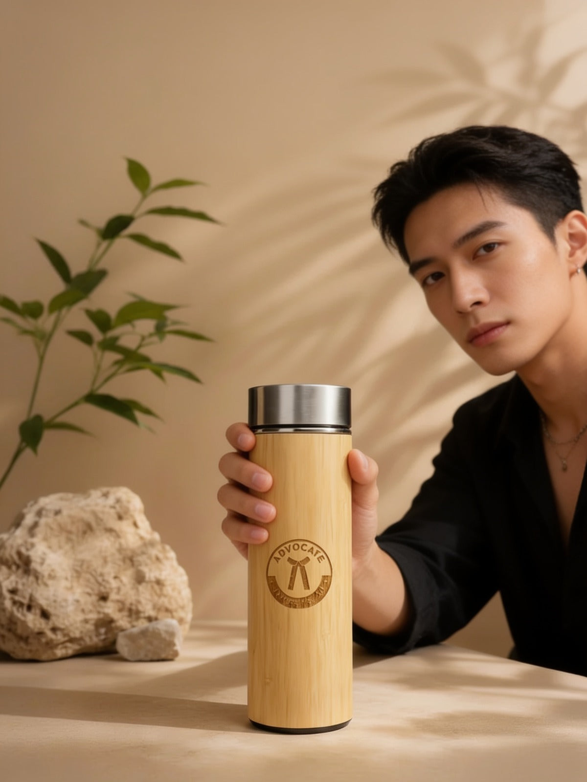 Premium  Advocate Engraved Bamboo Bottle