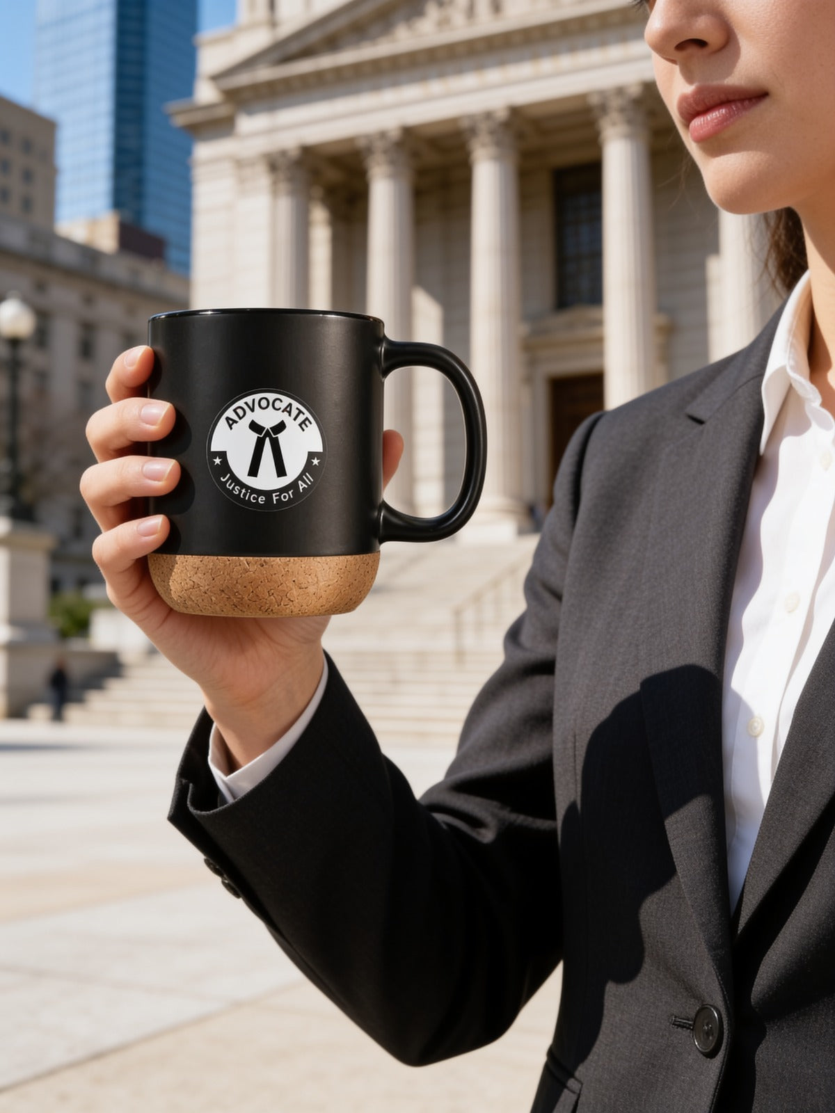 Premium  Advocate Matt Black Ceramic Mug