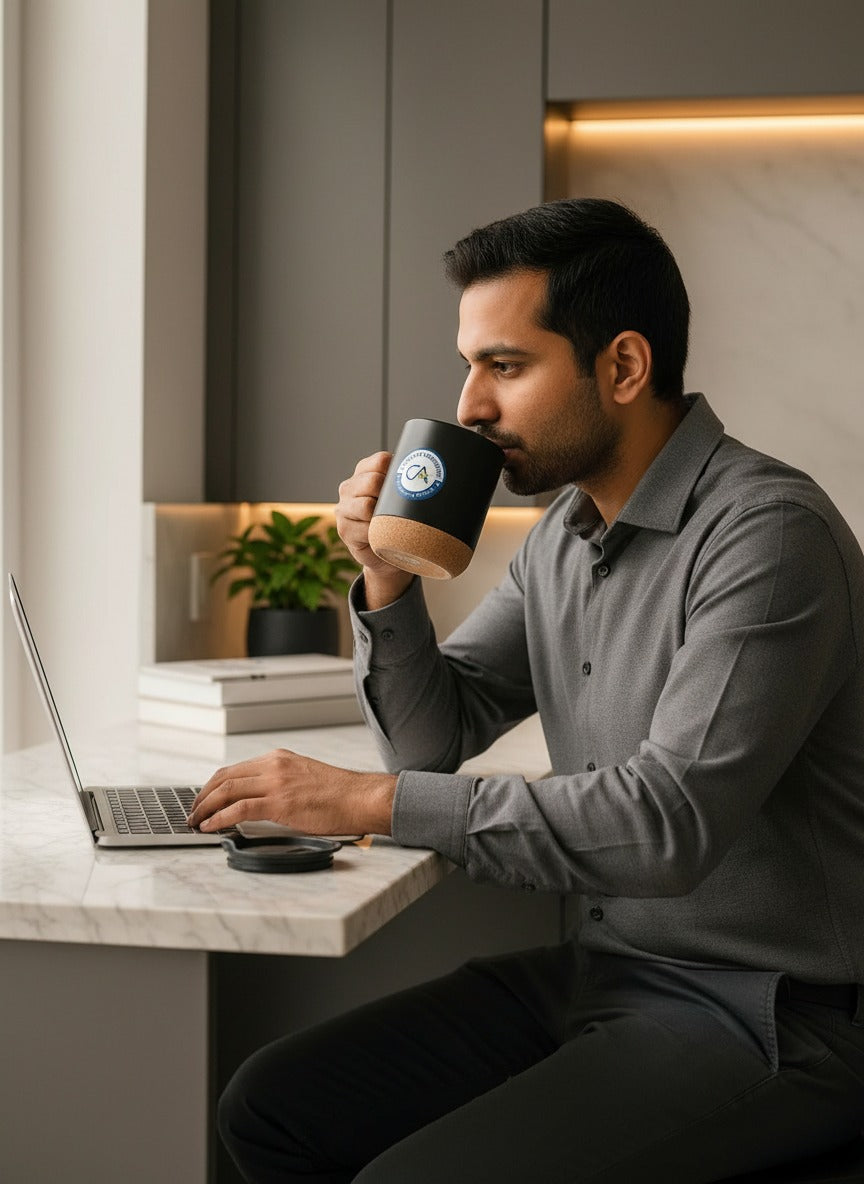 Premium  Chartered Accountant Matt Black Ceramic Mug