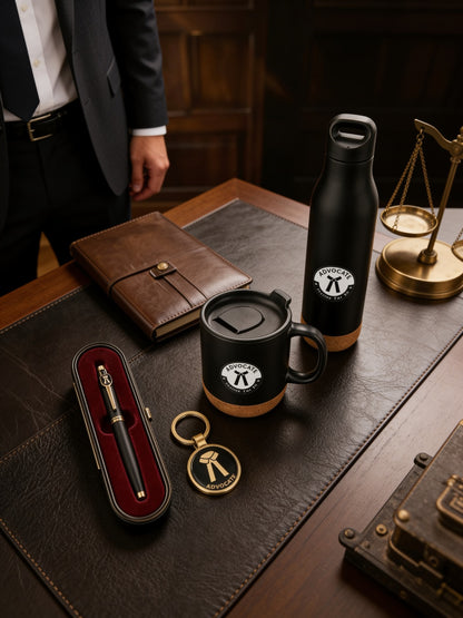 Premium Advocate Gift Set with Golden Keychain (Set of 4)
