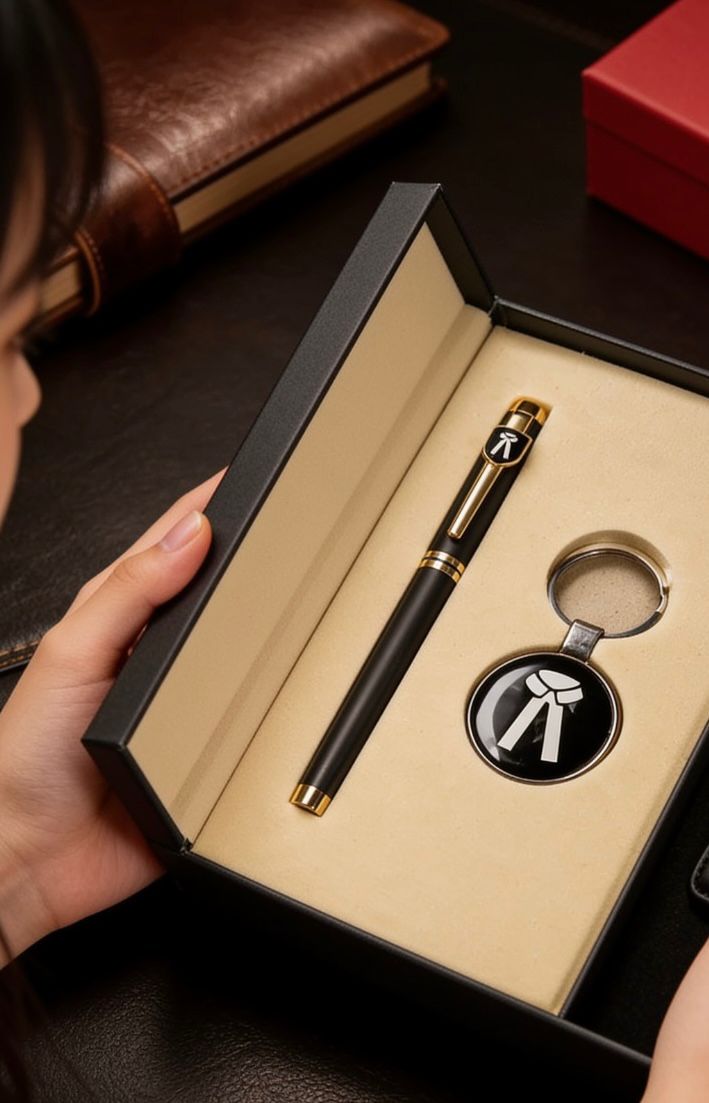 Premium Advocate Signature Pen Silver & Keychain