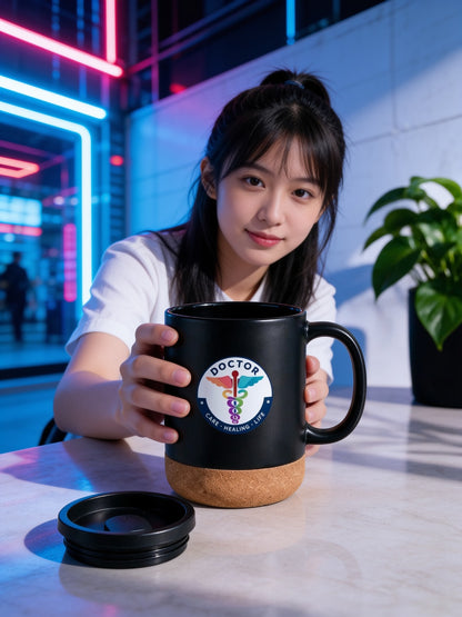 Premium  Doctor Matt Black Ceramic Mug