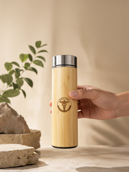 Premium  Doctor Engraved Bamboo Bottle