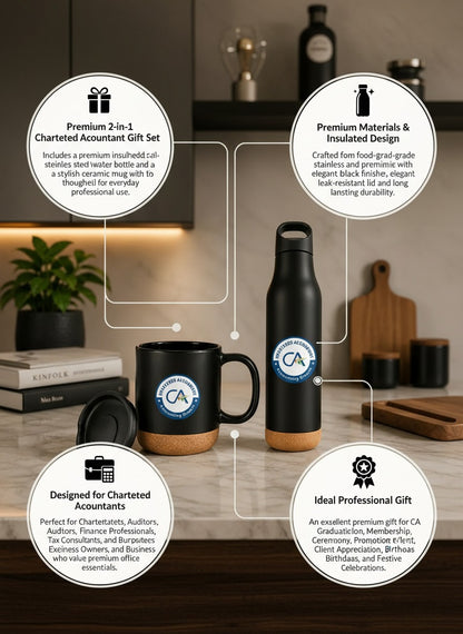Premium Chartered Accountant Matt Black Gift Set (Set 2)