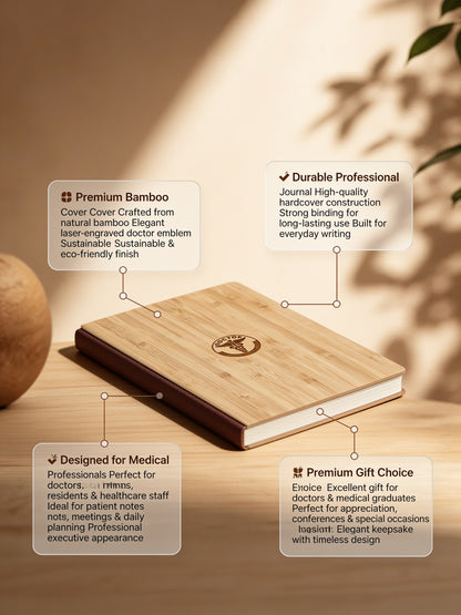Premium  Doctor Engraved Bamboo Diary