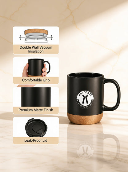 Premium  Advocate Matt Black Ceramic Mug