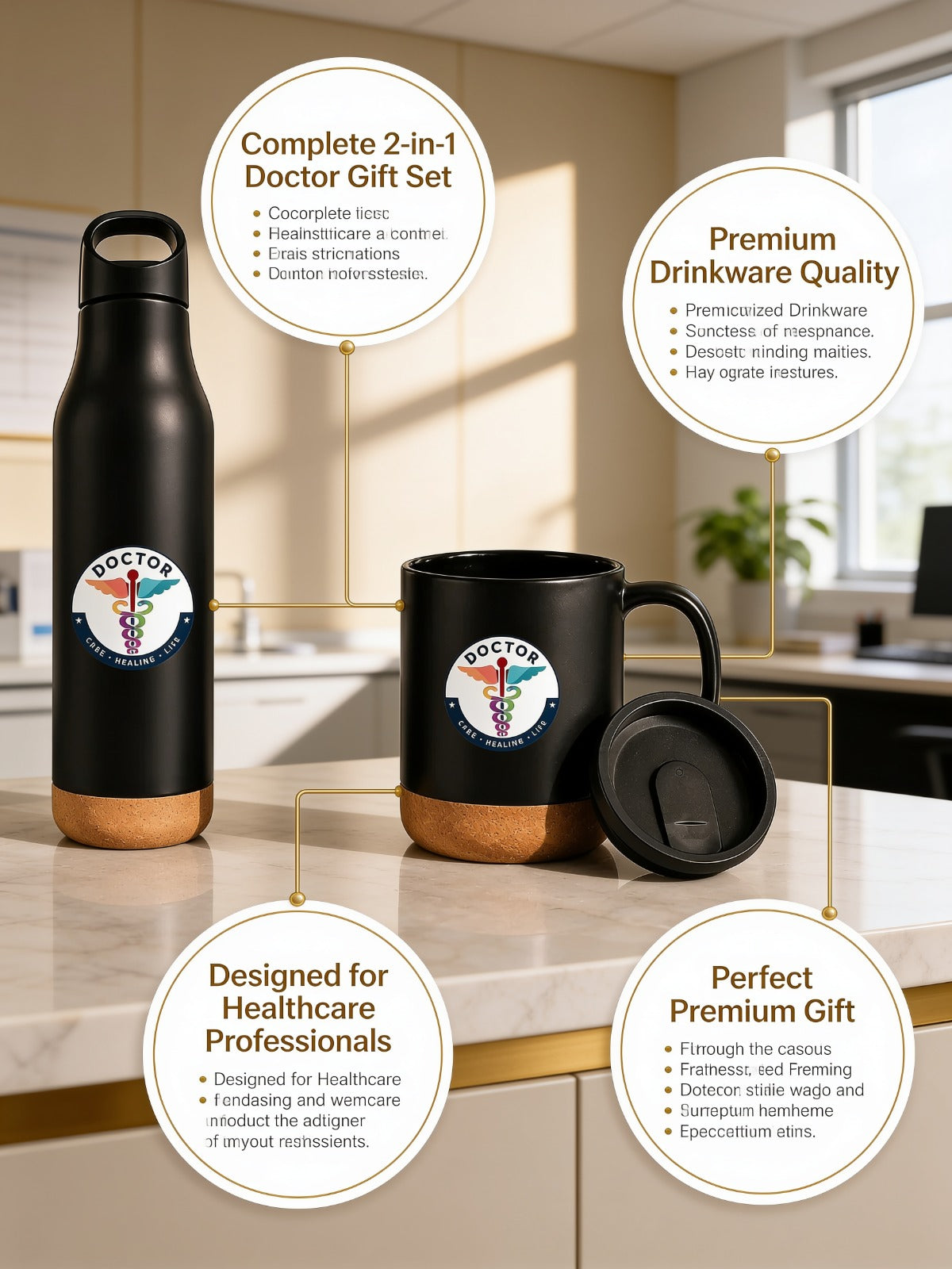 Premium Doctor Matt Black Gift Set (Set 2)