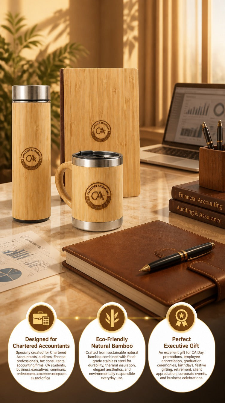 Premium Chartered Accountant Eco - Friendly Bamboo Gift Set (Set 3)