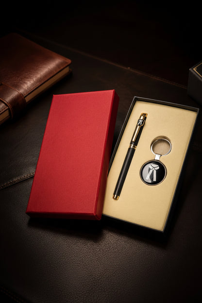 Premium Advocate Signature Pen Silver & Keychain