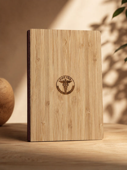 Premium  Doctor Engraved Bamboo Diary