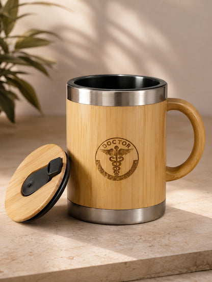 Premium Doctor Engraved Bamboo Mug