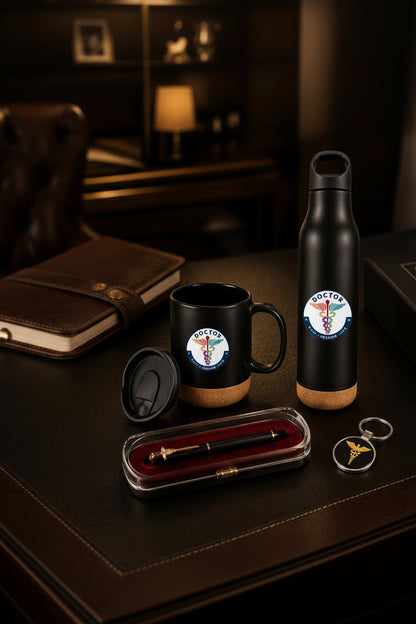 Premium  Doctor Gift Set with Silver Keychain (Set of 4)