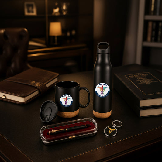 Premium  Doctor Gift Set with Silver Keychain (Set of 4)