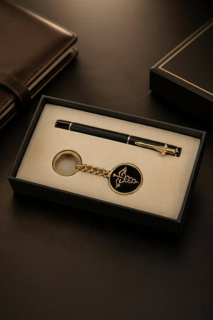 Premium Doctor Signature Pen Golden & Keychain