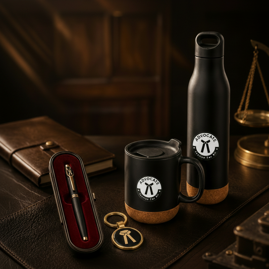 Premium Advocate Gift Set with Golden Keychain (Set of 4)