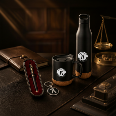 Premium  Advocate Gift Set with Silver Keychain (Set of 4)