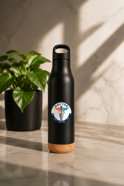 Premium  Doctor Matt Black Stainless Steel Bottle