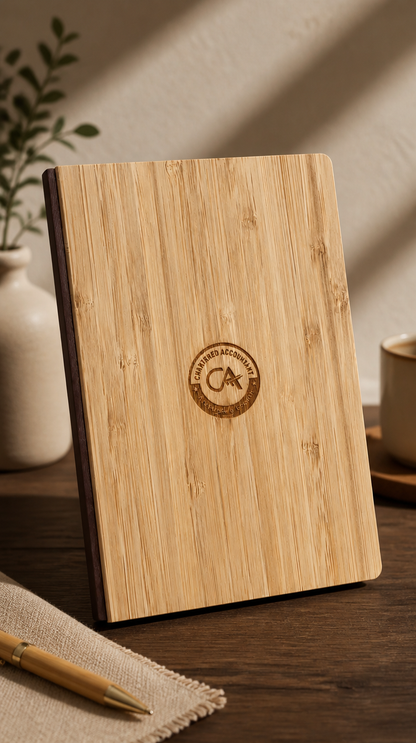 Premium  Chartered Accountant Engraved Bamboo Diary