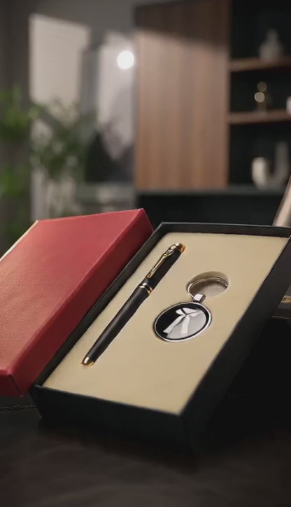 Premium Advocate Signature Pen Silver & Keychain