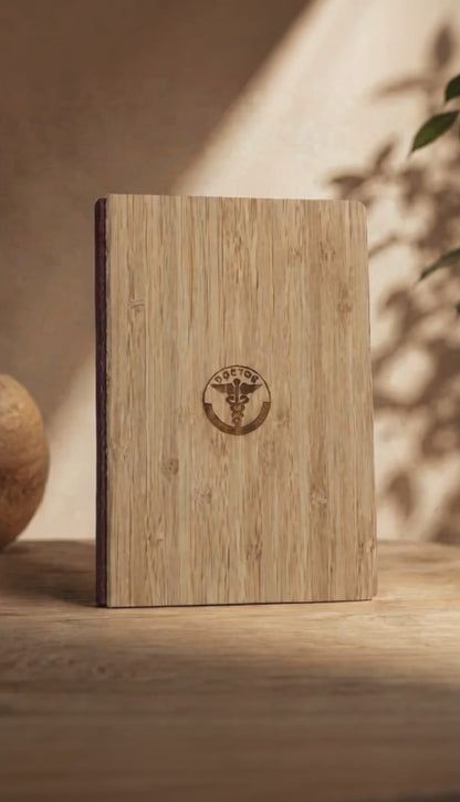 Premium  Doctor Engraved Bamboo Diary