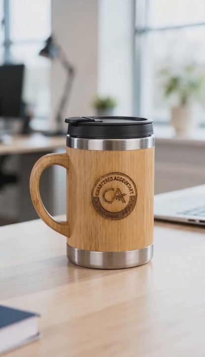 Premium Chartered Accountant Engraved Bamboo Mug