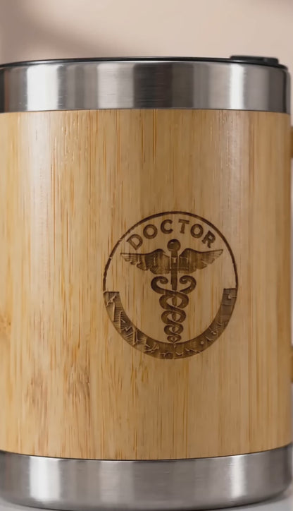 Premium Doctor Engraved Bamboo Mug