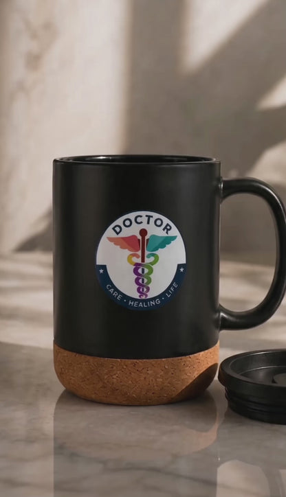 Premium  Doctor Matt Black Ceramic Mug